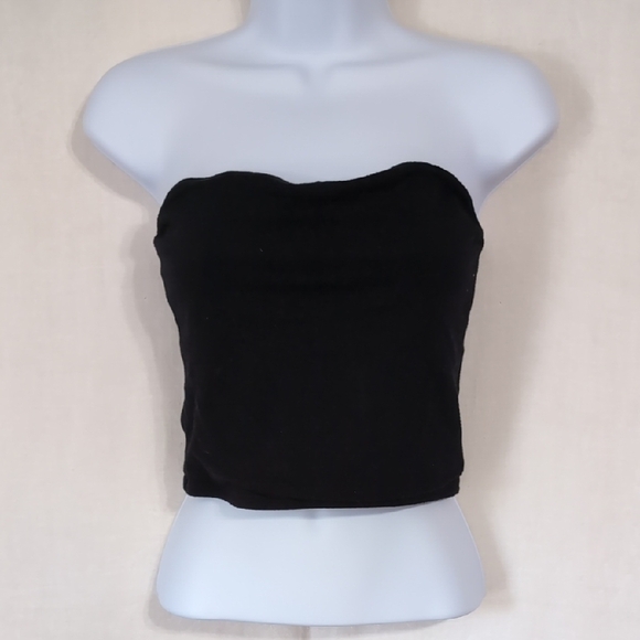 Wild Fable Black Stretch Bandeau Strapless Top Size Small - Picture 1 of 4